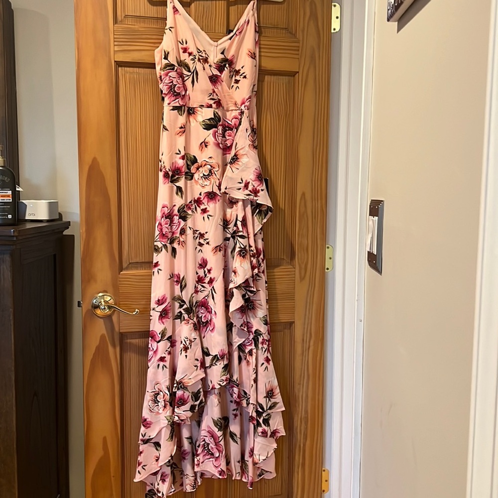 Pink floral hi low lulu's